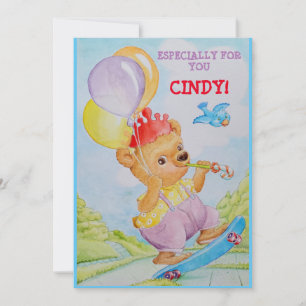 Remerciements Carte de vœux d'anniversaire personnalisée pour pe