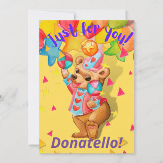 Remerciements Carte de voeux d'anniversaire pour garçons personn