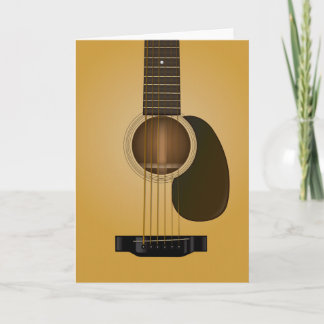 Remerciements Carte de voeux de blanc de guitare acoustique