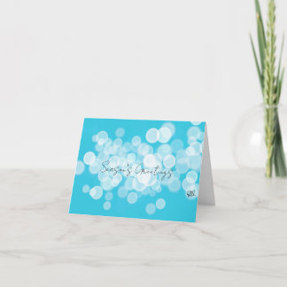 Remerciements Carte de voeux de Bonnes Fêtes Bokeh