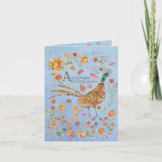 Remerciements Carte de voeux de fleurs gracieuses de l'automne