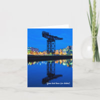 Carte de vœux de la grue de Finnieston, Glasgow
