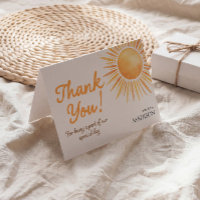 Carte de vœux de naissance au soleil à l'aquarelle