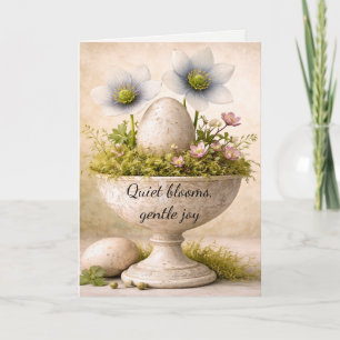 Remerciements Carte de vœux de Pâques minimale florale de printe