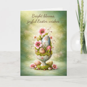 Remerciements Carte de vœux de Pâques Œufs floraux Jardin de pri