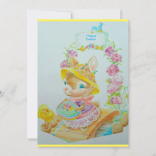 Remerciements Carte de voeux de Pâques petite-fille