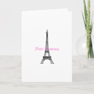 Remerciements Carte de voeux de Tour Eiffel
