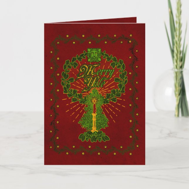Remerciements Carte de voeux de vacances "Joyeux Yule" (Devant)