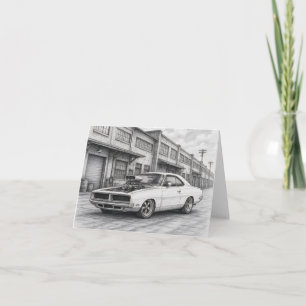 Remerciements Carte de vœux de voiture de muscle américaine