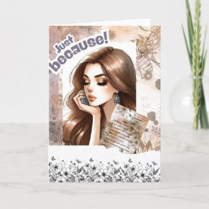 Remerciements Carte de vœux d'encouragement juste comme ça