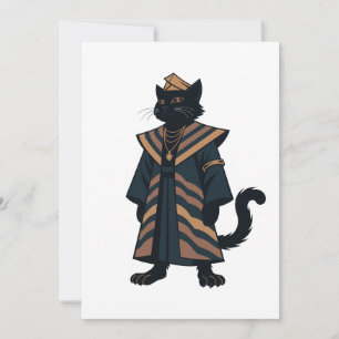 Remerciements Carte de vœux du chat noir Pharaoh