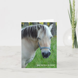 Remerciements Carte de vœux du cheval de Fjord norvégien