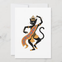 Carte de vœux du roi chat dansant
