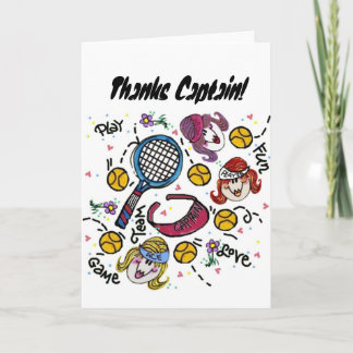 Remerciements Carte de voeux - enveloppe des filles W de tennis