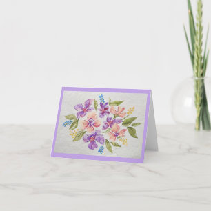 Remerciements Carte de vœux Fleurs de prairie