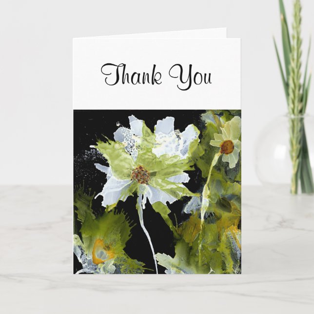 Remerciements Carte de voeux Floral (Devant)