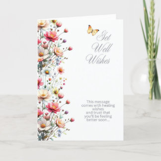 Remerciements Carte de voeux Floral Get Well