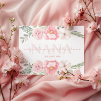 Carte de voeux florale personnalisée Nana