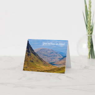 Remerciements Carte de vœux Glen Coe, Écosse