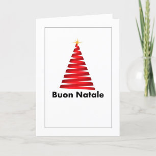 Remerciements Carte de voeux italienne Buon Natale Albero