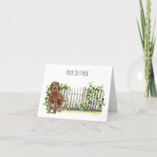 Remerciements Carte de voeux Labradoodle personnalisée