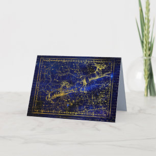 Remerciements carte de voeux leo constellation mineure