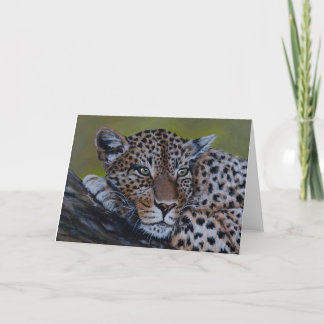Remerciements Carte de voeux Leopard Blank