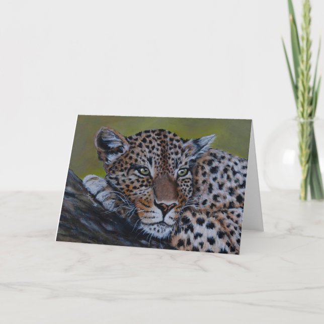Remerciements Carte de voeux Leopard Blank (Devant)