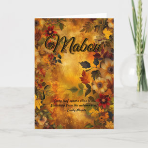 Remerciements Carte de voeux Mabon Automne, personnalisable