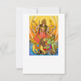 Remerciements Carte de voeux Mahishasur Mardini Durga