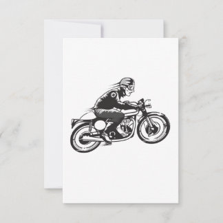 Remerciements Carte de voeux moto vintage