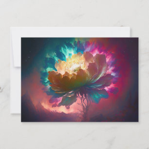 Remerciements Carte de voeux mystique à fleurs