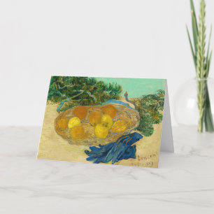 Remerciements Carte de vœux Nature morte d'oranges et de citrons