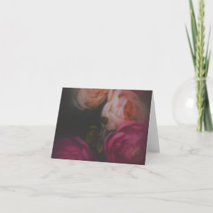 Remerciements Carte de vœux Nocturne Rose Velours