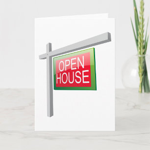 Remerciements Carte de voeux Open House Real Estate Sign
