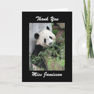 Remerciements Carte de voeux Panda Black