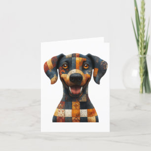 Remerciements Carte de voeux Patchwork Dog