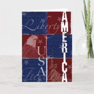 Remerciements Carte de voeux patriotique des États-Unis