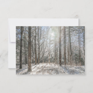 Remerciements  Carte de vœux Paysage forêt