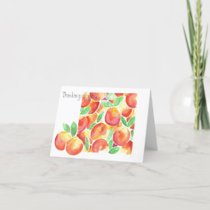 Remerciements Carte de voeux Peach pliée
