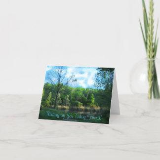 Remerciements Carte de voeux "Penser à vous"