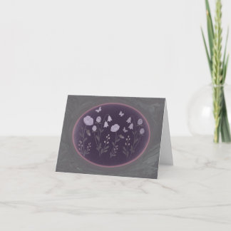 Remerciements Carte de vœux petite taille pour jardin de fleurs 
