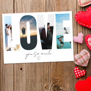 Remerciements Carte de vœux photo collage AMOUR