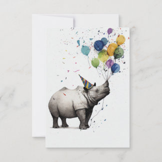 Remerciements Carte de voeux plat pour la fête d'anniversaire de