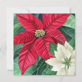 Remerciements Carte de voeux Poinsettia