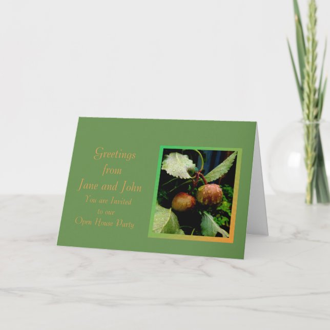 Remerciements Carte de voeux Pommes (Devant)