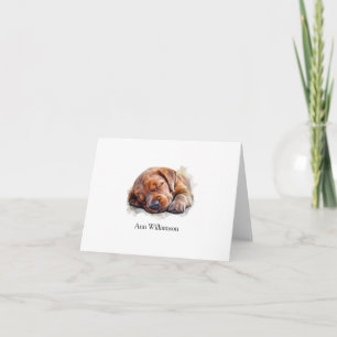 Remerciements Carte de vœux pour chiot Labrador Retriever au cho