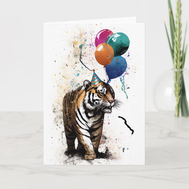 Remerciements Carte de voeux pour la fête du tigre (Devant)