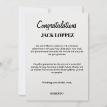 Carte de voeux pour la remise des diplômes