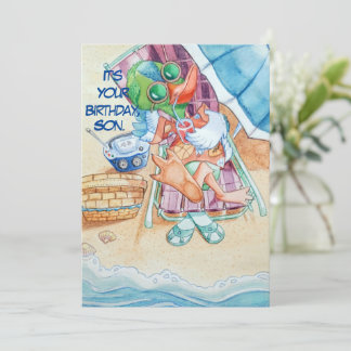 Remerciements Carte de voeux pour l'anniversaire d'un fils.Carte